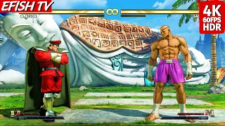 M. Bison vs Sagat (Hardest AI) - Street Fighter V | PS5 4K 60FPS