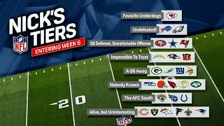 Underdog Chiefs return on top of Nick's tiers heading into Week 6 | NFL | FIRST THINGS FIRST