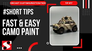 #Short Tips #17 - Fast & Easy Camouflage Paint - How to Customize Hot Wheels #hotwheels #camouflage