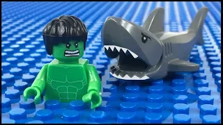 LEGO Hulk Shark Attack STOP MOTION LEGO Hulk Fishing Trip | LEGO Hulk | By LEGO Worlds