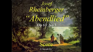 Rheinberger- "Abendlied" Op.69 No.3 - Score