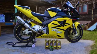 Замена масла на мотоцикле HONDA CBR954RR Fireblade SC50 [2021]
