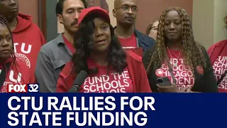 CTU members rally at state capitol for more funding for Chicago schools