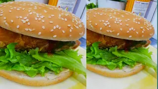 Crispy Zinger Fish Burger / How to make fish petty Burger / #shorts #youtubeshorts