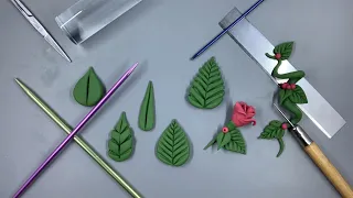 A Polymer Clay Miniature Flowers Tutorial: Leaves, Leaves, Leaves...