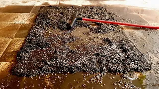 Amazing restoration of a carpet found under the muddy ground | satisfying carpet cleaning video