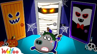 Wolfoo and Not So Spooky Halloween Doors Challenge for kids | Happy Halloween ðŸ¤© Wolfoo Kids Cartoon