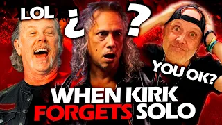 KIRK HAMMETT REACTION WHEN HE FORGETS A SOLO #METALLICA