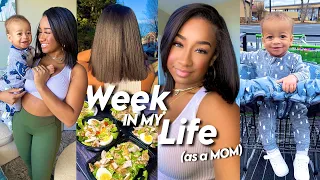 Weekly Vlog♡ In My HEALTHY GIRL ERA + Meal Prep With Me + New Hair + Errands with Baby & MORE