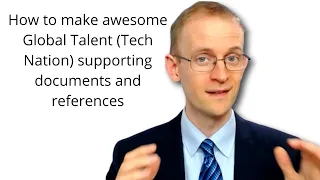 How to make awesome Global Talent Tech Nation supporting documents and references
