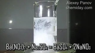 Получение осадка сульфата бария | Ba(NO3)2 + Na2SO4 = BaSO4 + 2NaNO3