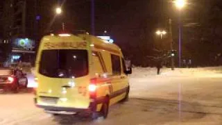 RUssian ambulance responding code 3 EMS