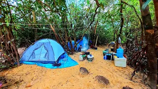 Indo acampar com meus amigos, lugar novo de pescaria, foi difícil chegar na beira Rio@casalwk2279