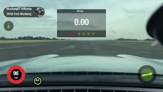 Supercharged 2016 Mustang GT Standing mile Elvington 181.286MPH top speed