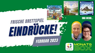 Monatsbox der Brettspielbox - Brettspiele gespielt - Februar 2023