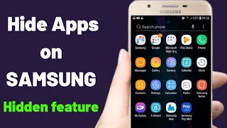 how to hide apps on samsung j7 prime in hindi || how to hide apps in samsung