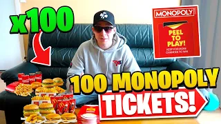 What happens if you buy 100 McDonald’s Monopoly Tickets?