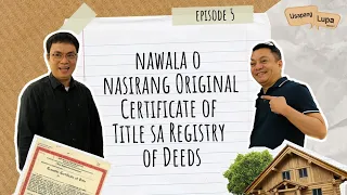 Nawala O Nasirang Original Certificate Of Title Sa Registry Of Deeds