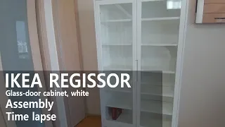 How to Assemble - IKEA REGISSOR Glass-door cabinet Assembly Time lapse