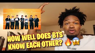 THIS IS DOPE!! HOW WELL DOES BTS KNOW EACH OTHER?! | BTS GAME SHOW | VANITY FAIR ! (REACTION)