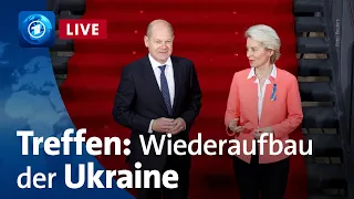 Wiederaufbau der Ukraine: Pressekonferenz von Scholz und von der Leyen