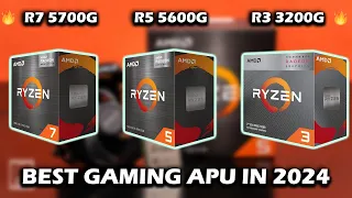 R7 5700G Vs R5 5600G Vs R3 3200G | Best Gaming APU In 2024 | Gaming Without Graphics Card