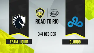 CS:GO - Team Liquid vs. Cloud9 [Dust2] Map 1 - ESL One: Road to Rio - 3/4 Decider - EU