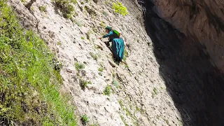 Climbing a  70 degrees Slope Mountain Without a Rope: Zahra's Epic Adventure