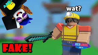 I created a FAKE Bedwars game.. and FORCED youtubers to play it (Roblox)