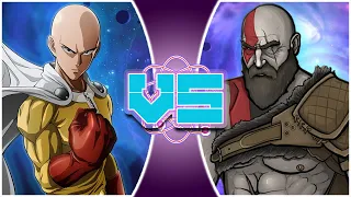 SAITAMA vs KRATOS! (One Punch Man vs God of War) | REWIND RUMBLE