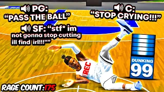 This 99 DUNK “FLOOR-SPACING SLASHER HUNTER” is GAMEBREAKING in NBA2K24 RANDOM REC 🤣