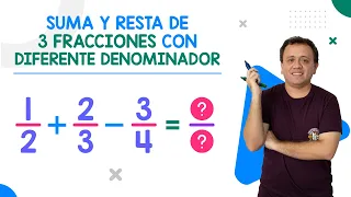 Suma y resta de 3 fracciones con diferente denominador