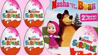 Kinder Surprise Eggs Masha and the Bear Squirrels Video for Kids