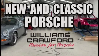 NEW and CLASSIC  Porsche, side by side. Enjoy our shop tour at Williams Crawford Passion for Porsche