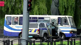 Man seizes bus, takes 20 passengers hostage in western Ukraine