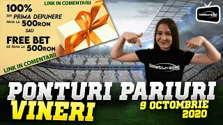 Ponturi pariuri sportive 09.10.2020