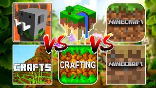 Craftsman: Crafting and Building VS Craftsman NORMAL VS Eerskraft VS MInecraft Trial VS Minecraft PE