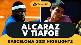 Carlos Alcaraz vs Frances Tiafoe First Meeting! | Barcelona 2021 Highlights