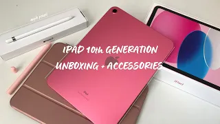 Aesthetic ✨ Unboxing Ipad 10th Generation 2022 + apple pencil + accessories + review | Kristine Arce