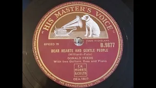 Donald Peers 'Dear Hearts And Gentle People'  1950 78 rpm