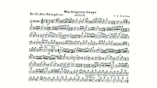 Washington Grays March By Claudio Grafulla - 1st E-flat Alto Saxophone