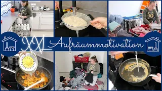 XXL Aufräummotivation/ Aufräumen im Alltag /realistisches Clean with me /Putzroutine/ Wäsche & Küche