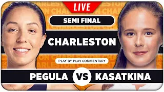 PEGULA vs KASATKINA • WTA Charleston Open 2024 SF • LIVE Tennis Play-by-Play Stream