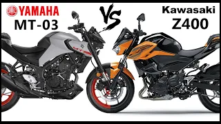 Comparison 2020 Yamaha MT-03 vs Kawasaki Z400 |TM