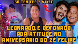 Leonardo é CRIT1CADO na web por ATITUDE no ANIVERSÁRIO do filho Zé Felipe “Preferido ?”