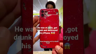 Party was so lit ,he got drunk and destroyed his #iphone 😱 #shorts #iphone13 #ios #android #samsung