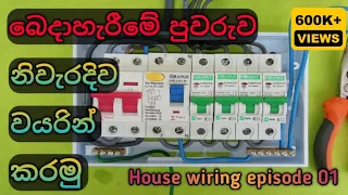 Distribution board wiring in Sinhala./House wiring tutorial