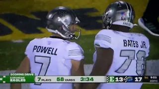 Eastern Michigan QB Taylor Powell 28 yard TD pass to Tanner Knue vs. Kent State