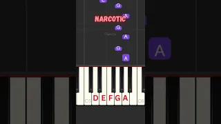 Narcotic 💊 EASY Liquido  #shorts #pianotutorial