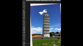 how to straight a tilted image easily in photoshop 2022 #shorts